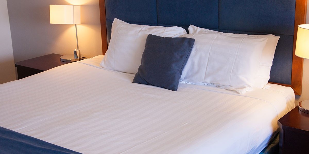 Elevate Your Hotel Bedding Collection with Full Fitted Satin Stripe Sheets