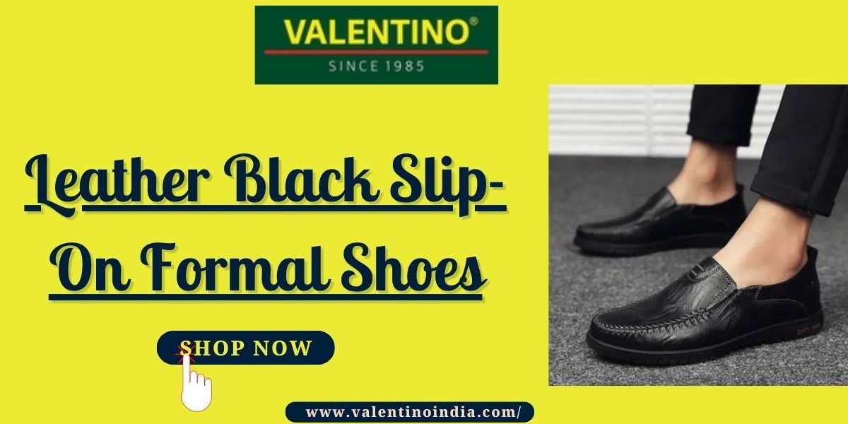 Stepping into Sophistication: A Guide to Valentino's Leather Black Slip-On Formal Shoes