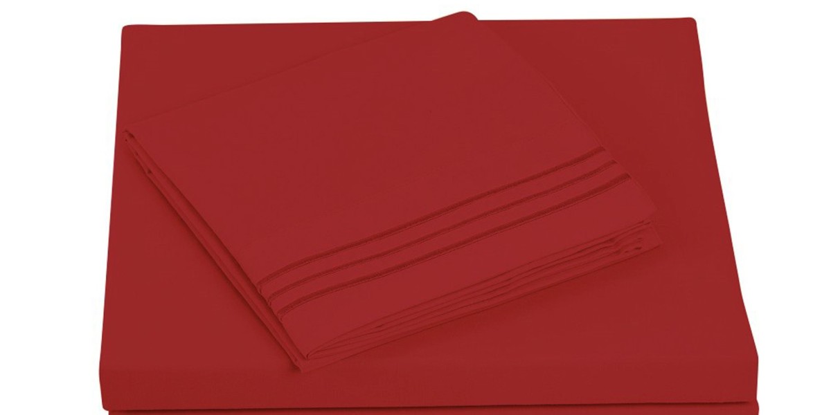 Add Sophistication to Your Sleep Space: TEXTILIA™ Full Size 4 Piece Bedsheet Set – Burgundy