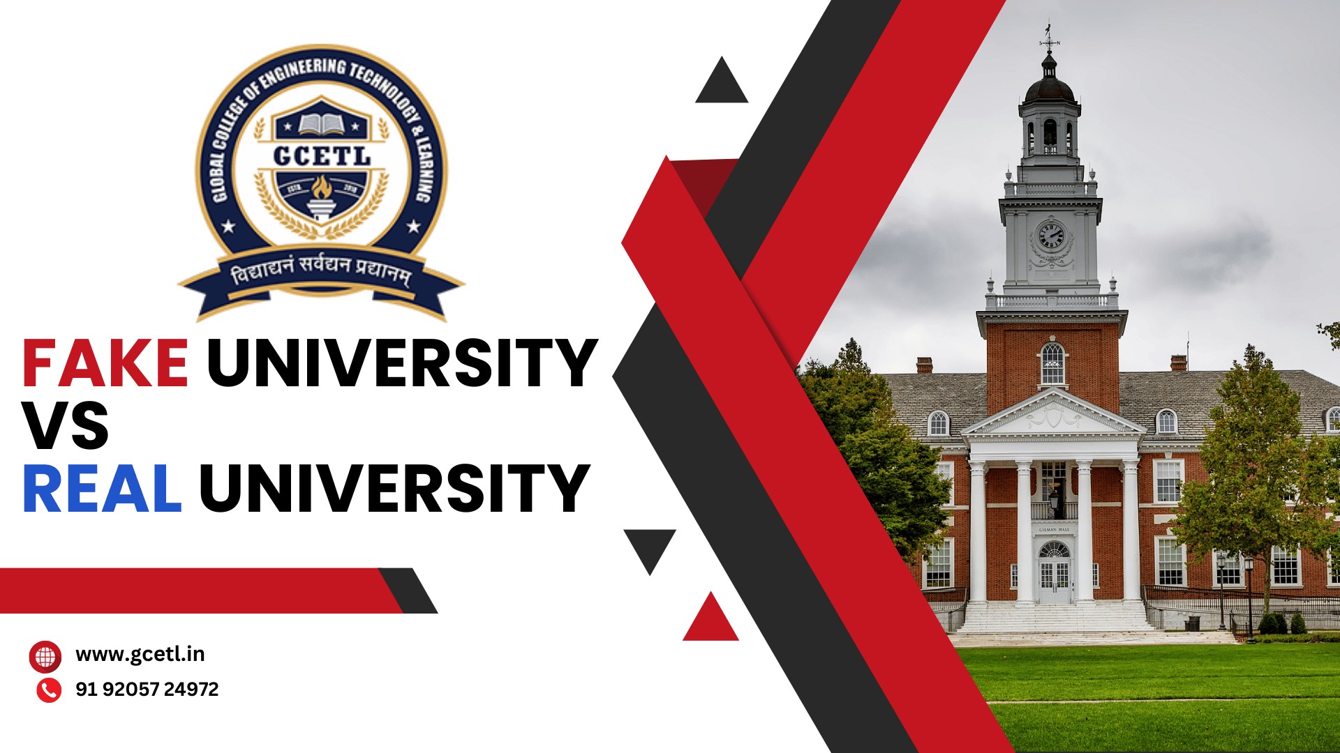 fake vs real university