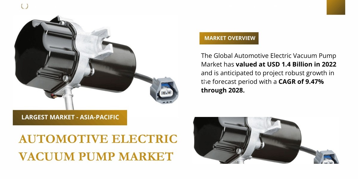 Automotive Electric Vacuum Pump Market Forecast to Grow at {9.47%} CAGR Through 2028: Key Trends & Insights