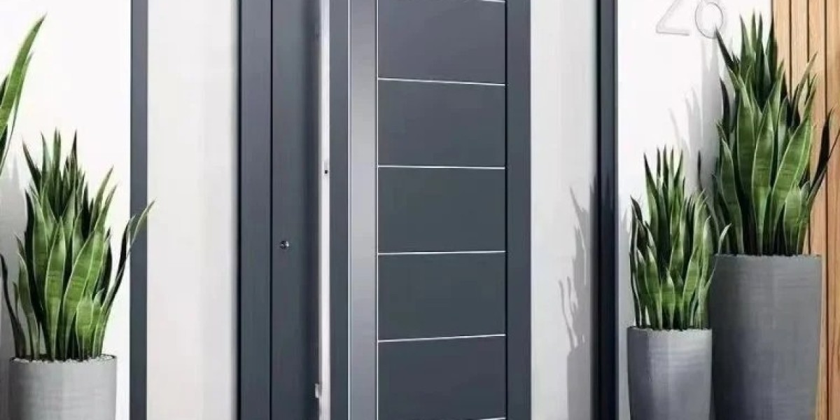 Uviton Aluminum Entrance Door: Modern Metal Aluminum Frosted Glass Front Security Door Solution
