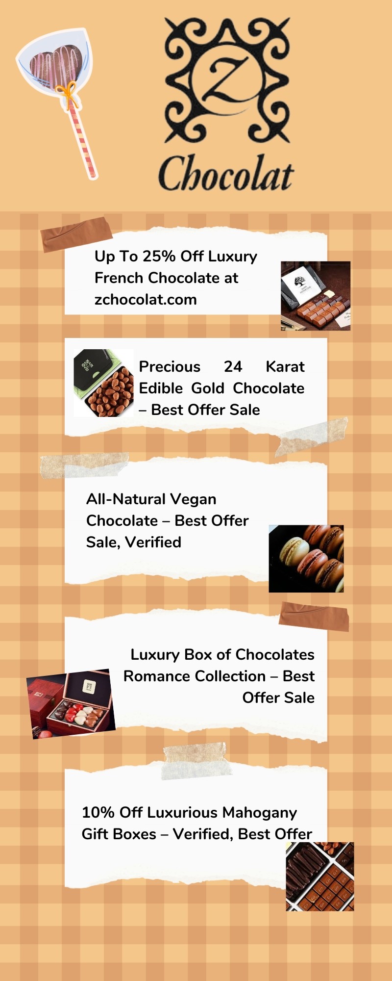 A luxurious selection of Zchocolat’s handcrafted chocolates paired with a glass of red wine
