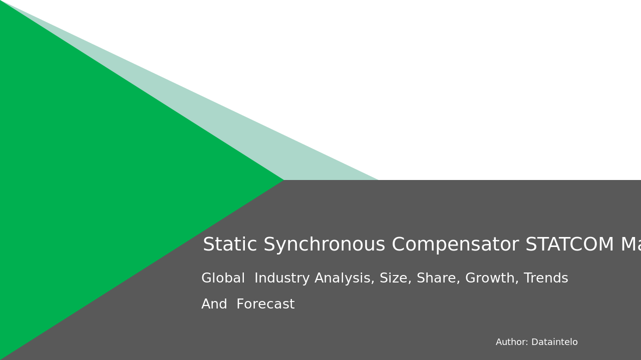 Static Synchronous Compensator STATCOM Market 2032