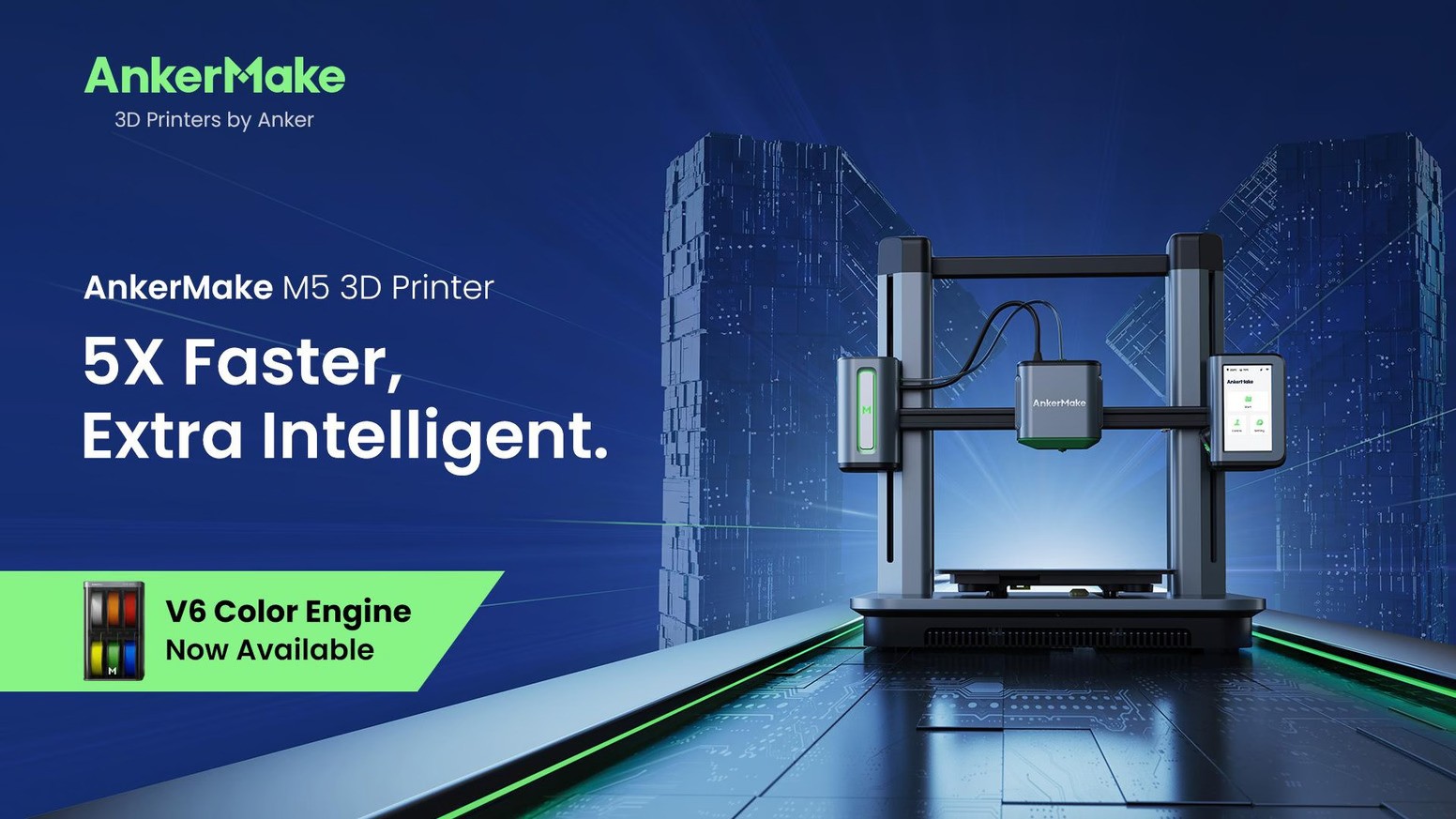 Ankermake M5 3D Printer with AI monitoring and auto-leveling