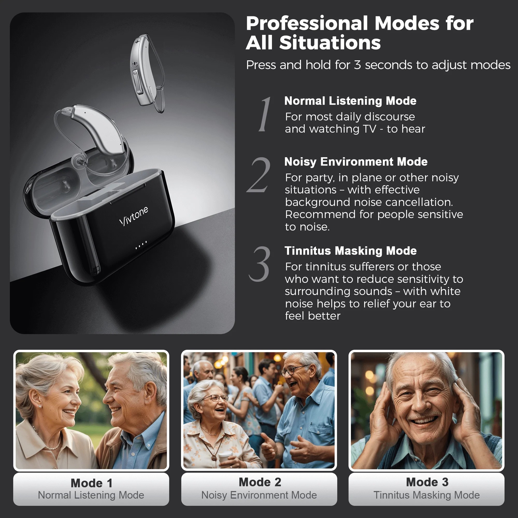 Vivtone hearing aids deliver natural sound and long-lasting comfort