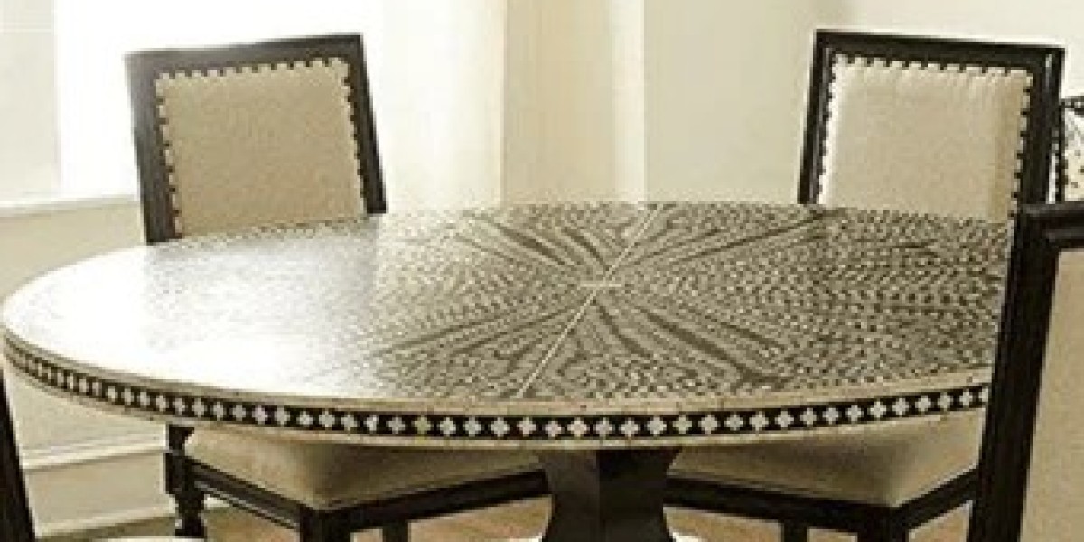Top Trends in Bone Inlay Furniture: Round Dining Tables Take the Spotlight