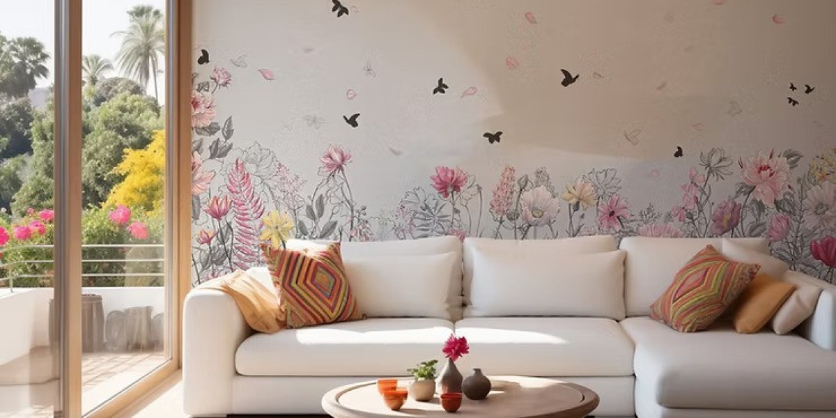 How Do Watercolor Flower Wallpaper Murals Compare to Other Wall Art?