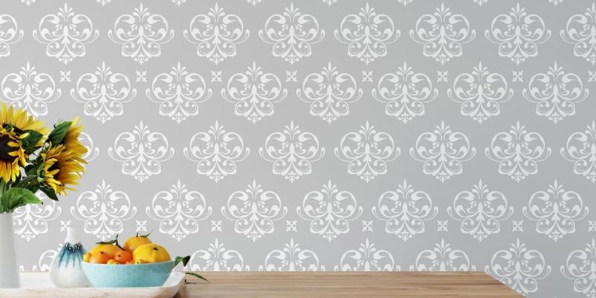 Creative Wall Panels Using Damask Peel and Stick Wallpaper