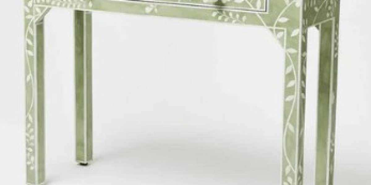 Luxury Bone Inlay Console Table – Timeless Design for Hallways & Living Rooms