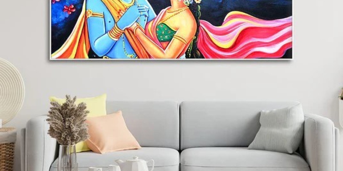Spiritual Art – Vibecrafts Radha Krishna Painting
