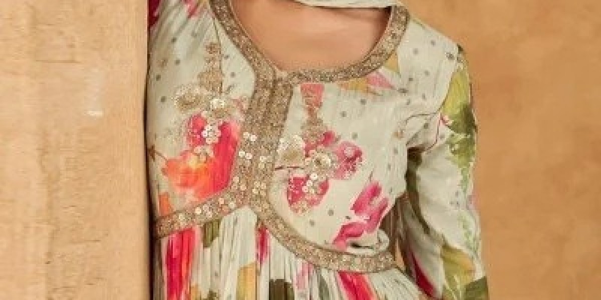 Green Color Anarkali Suit with Dupatta