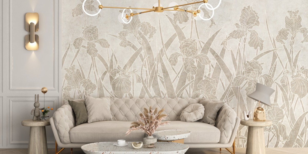 Would a Monochrome Flower Wall Mural Look Chic in a Modern Home?