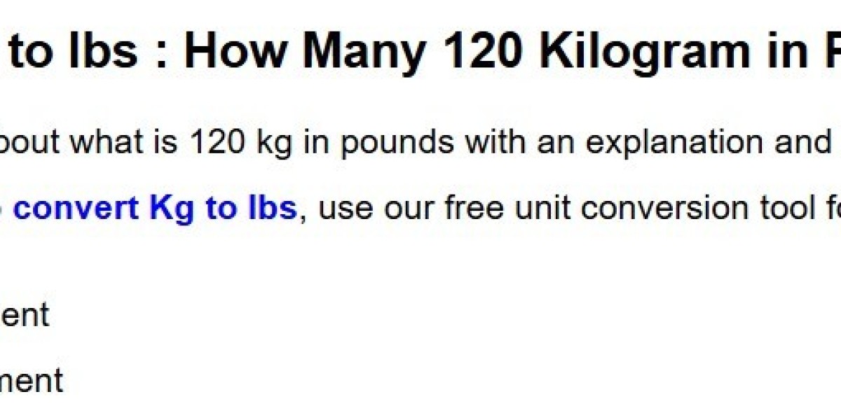 Using the Conversion tool to convert 120 kilograms to pounds