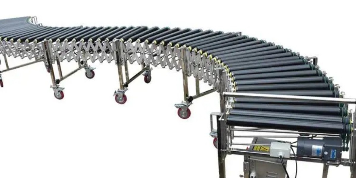 Flexible Powered Roller Conveyor by YiFan Conveyor for Flat Bottom Goods Handling