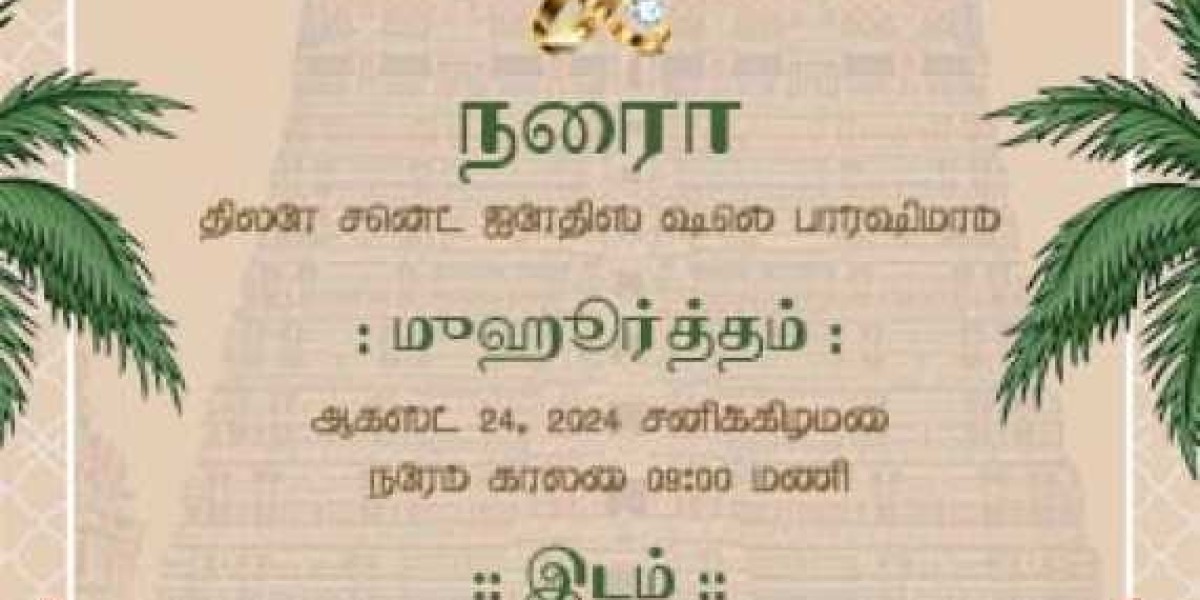 Tamil engagement invitation template