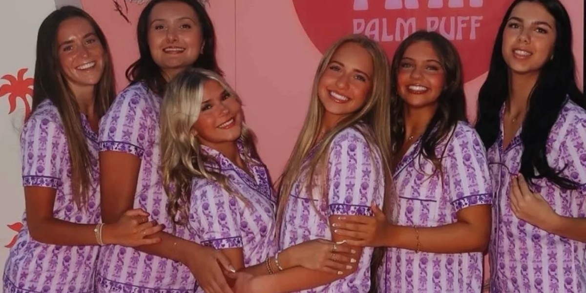 Pink Palm Puff Pajamas Made for Cozy Night Comfort