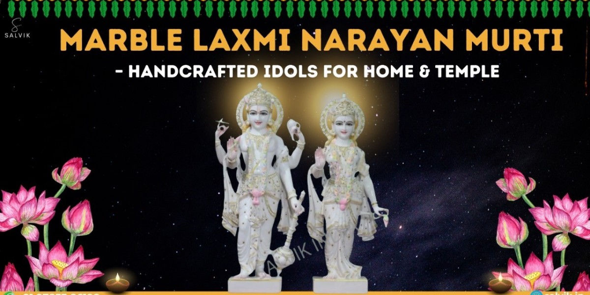 Marble Laxmi Narayan Murti – Handcrafted Idols for Home & Temple