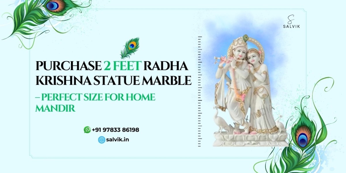 Purchase 2 Feet Radha Krishna Marble Statue – Perfect Size for Home Mandir