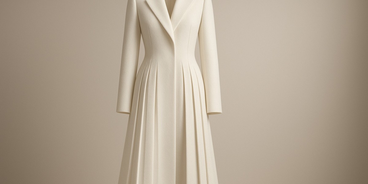 Elegance Redefined: All’s Fair S01 Glenn Close Pleated White Coat