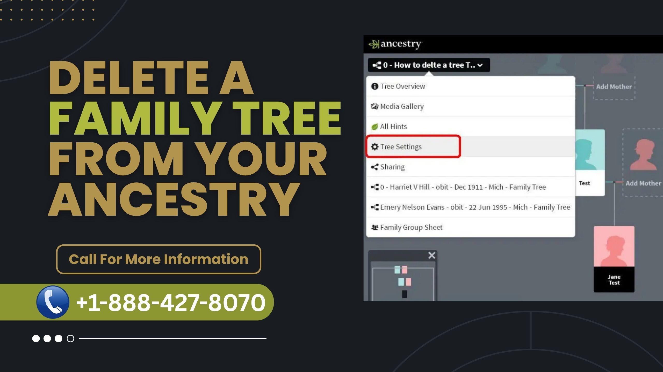 Delete a Family Tree from your Ancestry Delete