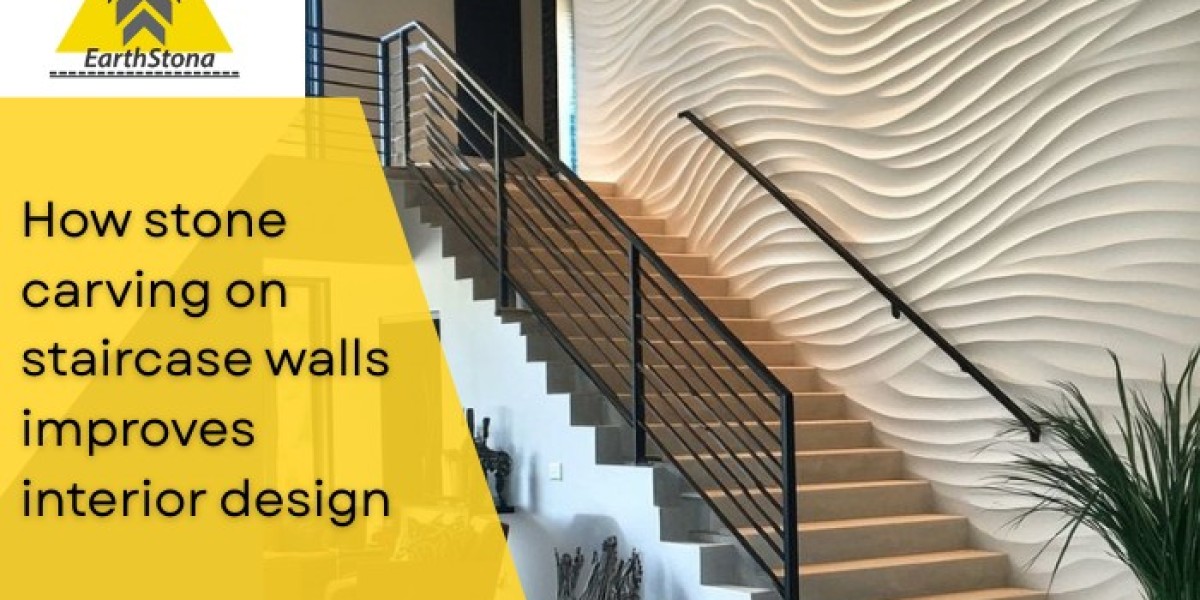 How stone carving on staircase walls improves interior design