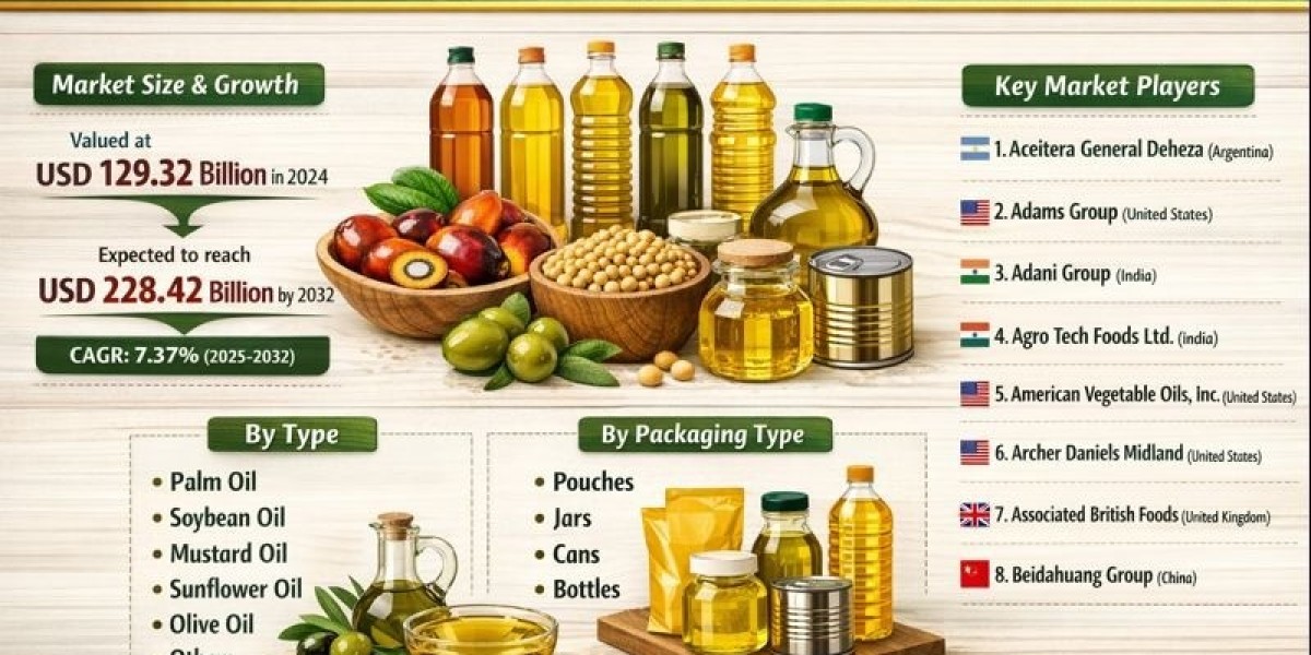 Edible Oils Market Poised for Significant Growth, Set to Reach USD 228.42 Billion by 2032 with a 7.37% CAGR