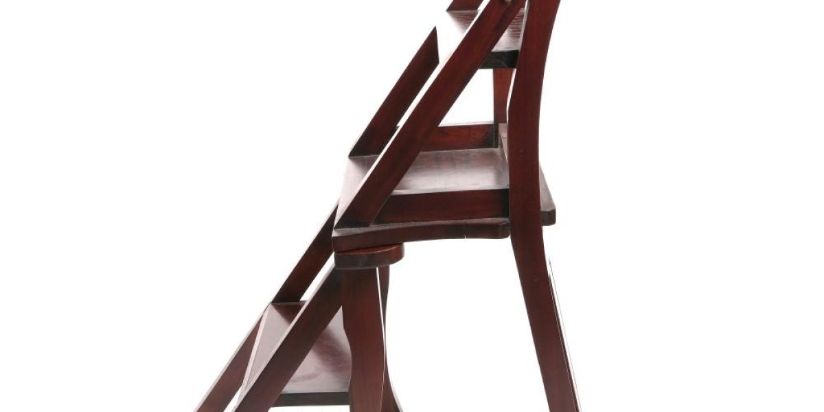 Arts and Crafts Metamorphic Library Chair Steps Ladder by Moycor