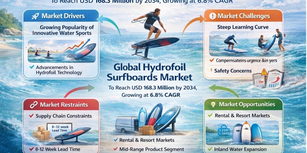 Global Hydrofoil Surfboards Market to Reach USD 168.3 Million by 2034, Growing at 6.8% CAGR