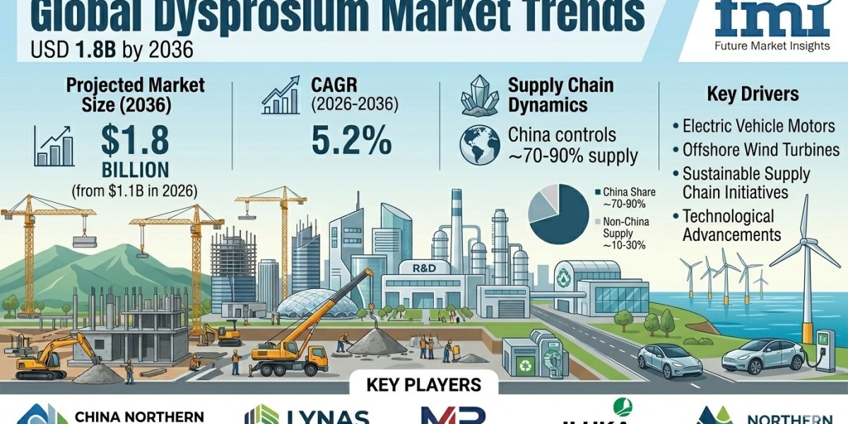 Global Dysprosium Market Trends USD 1.8B by 2036: China Dominates, Iluka, Lynas Grow