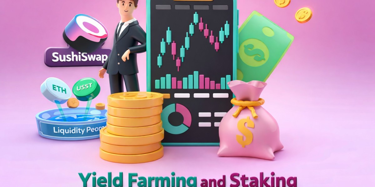 How Yield Farming and Staking Work in SushiSwap Clone Platforms