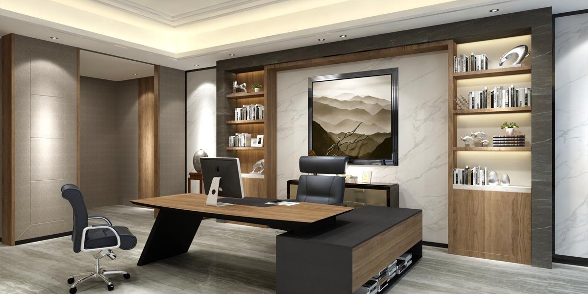 Wooden Executive Office Desk Dubai | CosmoFurnitureStore