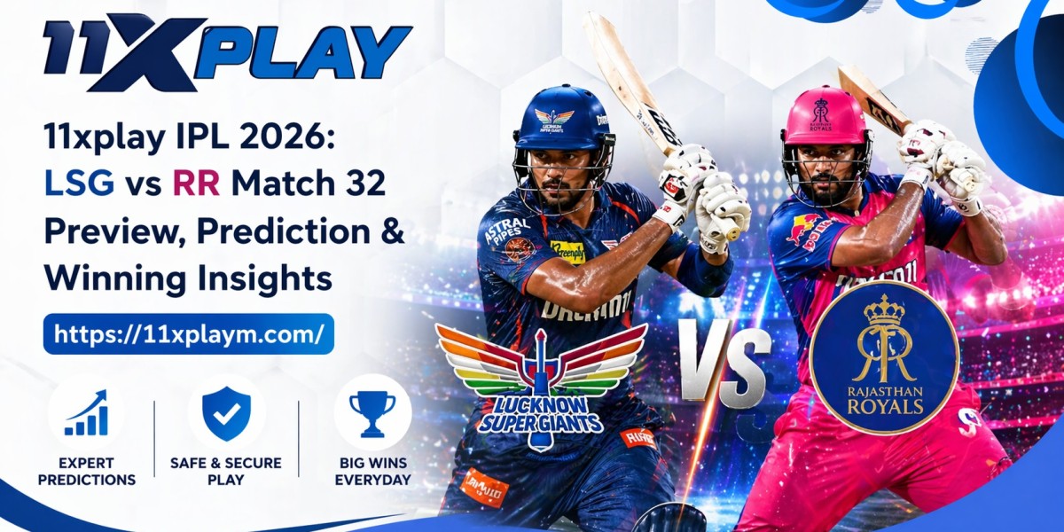 11xplay IPL 2026: LSG vs RR Match 32 Preview, Prediction & Winning Insights