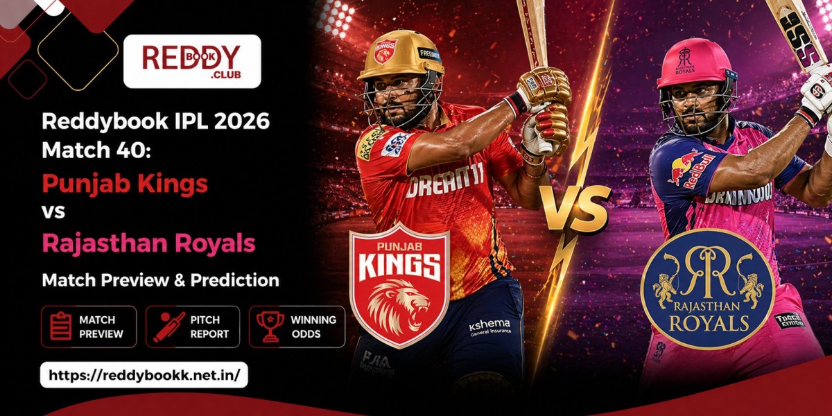 Reddybook IPL 2026 Match 40: Punjab Kings vs Rajasthan Royals – Match Preview & Prediction