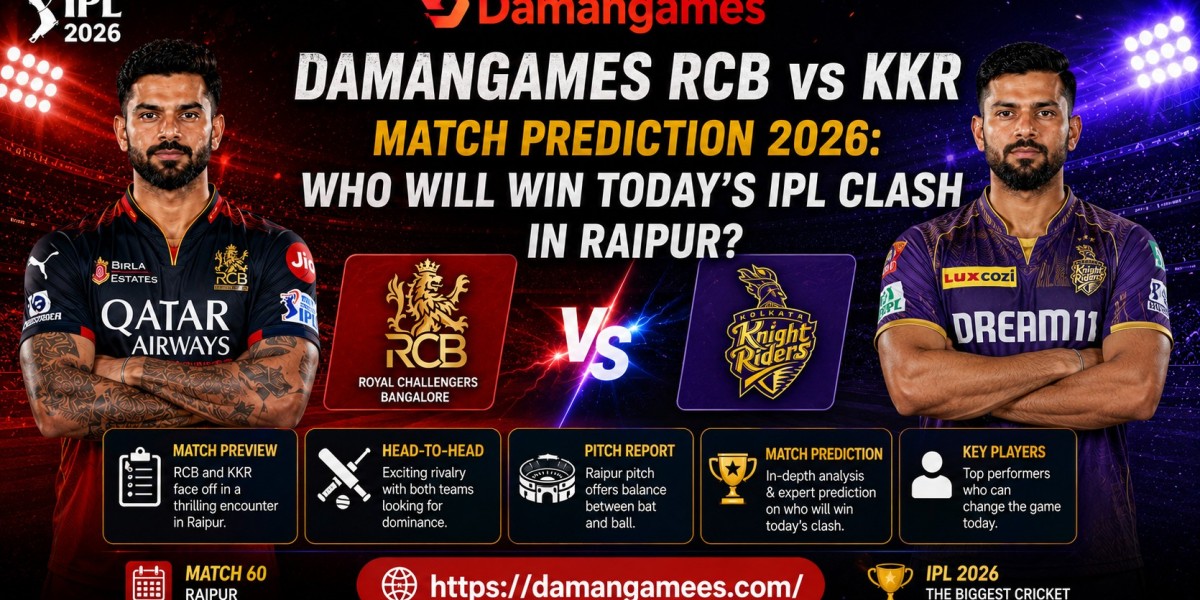 Damangames RCB vs KKR Match Prediction 2026: Who Will Win Today’s IPL Clash in Raipur?