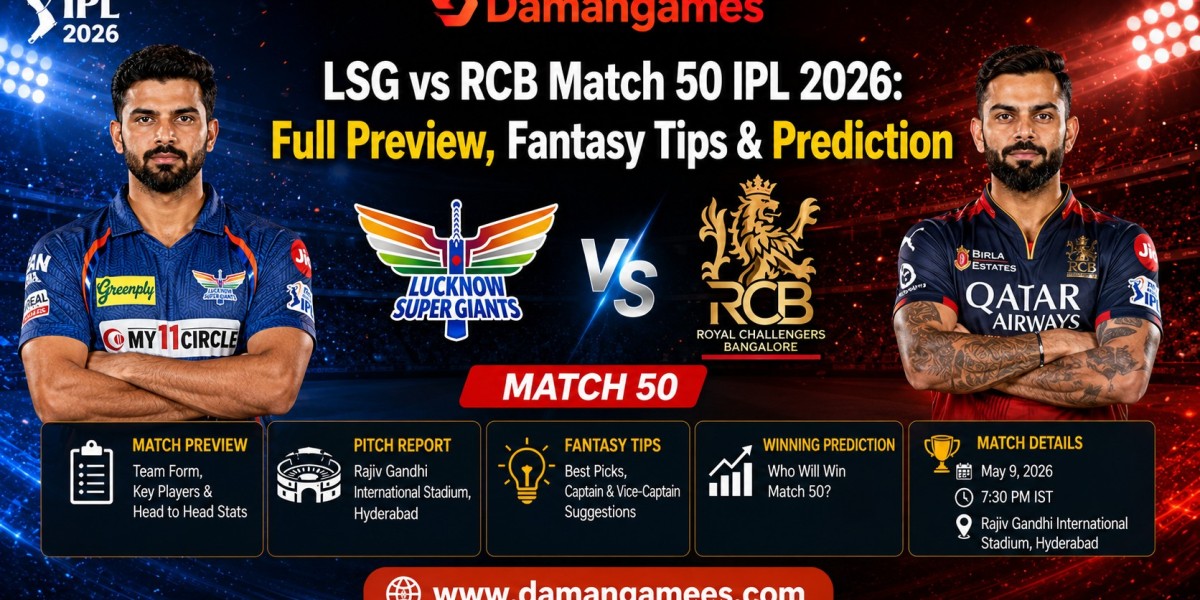 LSG vs RCB Match 50 IPL 2026: Full Preview, Fantasy Tips & Prediction | Damangames