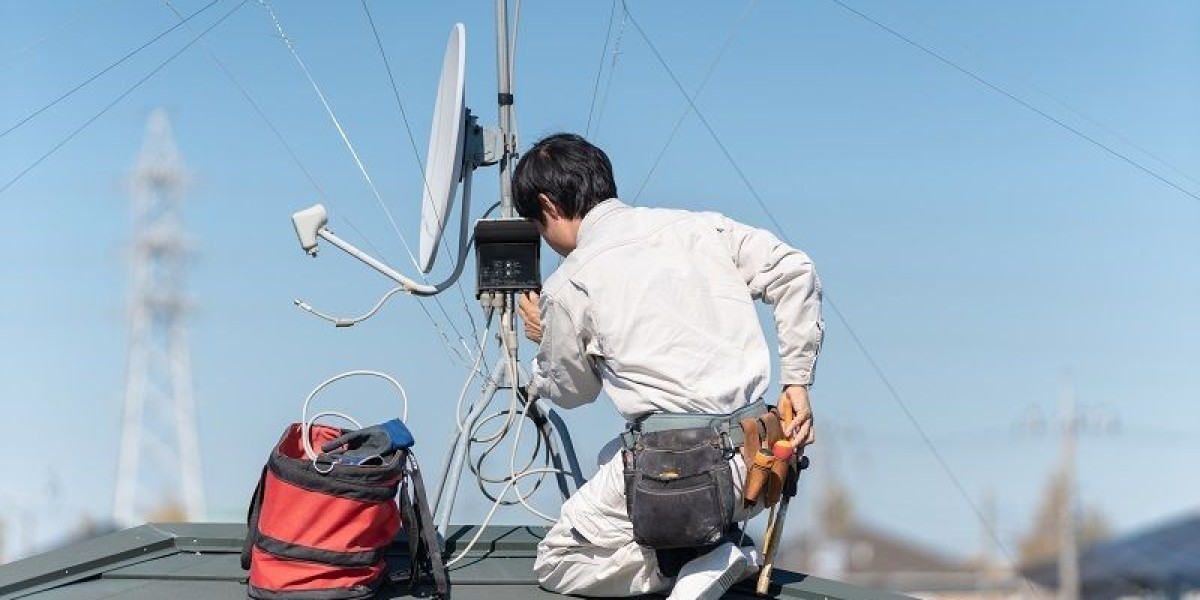 Satellite dish installation in Al-Zour