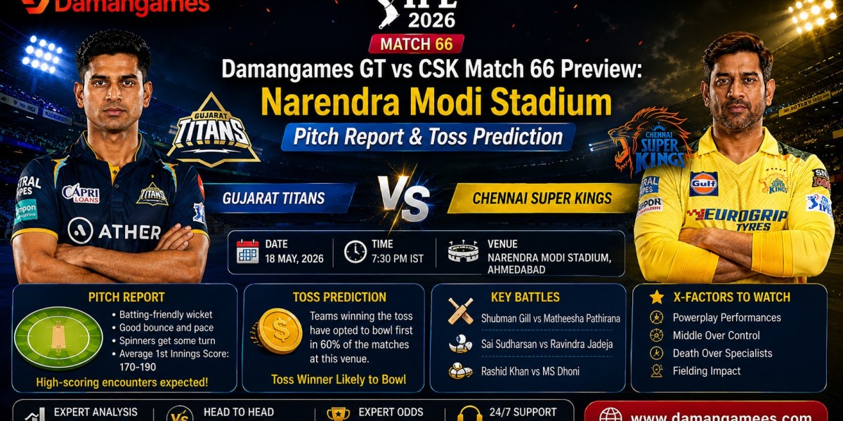 Damangames GT vs CSK Match 66 Preview: Narendra Modi Stadium Pitch Report & Toss Prediction