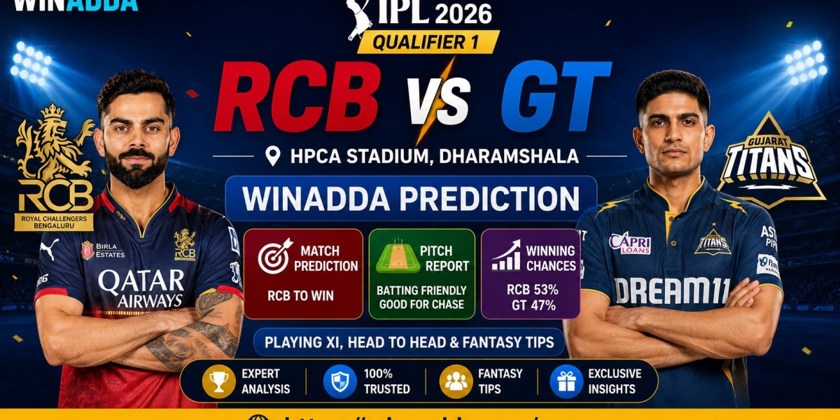 Winadda Prediction for RCB vs GT IPL 2026 Qualifier 1 at HPCA Stadium, Dharamshala
