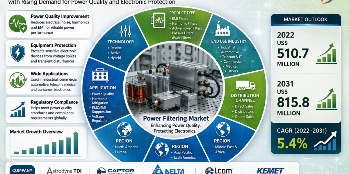 Power Filtering Market to Cross US$ 815.8 Million by 2031 Amid Growing Need for Reliable Power-Quality Solutions