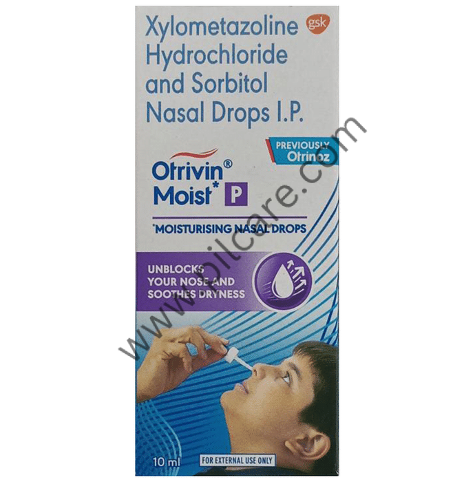 Buy Otrivin Moisturising Paediatric Nasal Drops | For Blocked Nose & Dryness 10ML Online