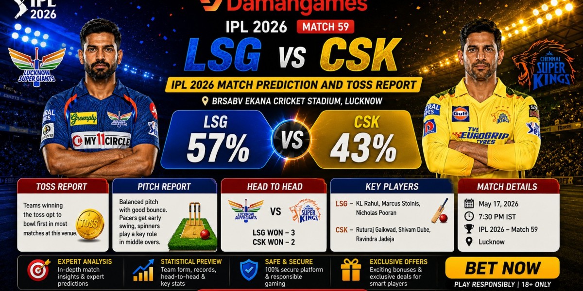 LSG vs CSK IPL 2026 Match Prediction and Toss Report on Damangames