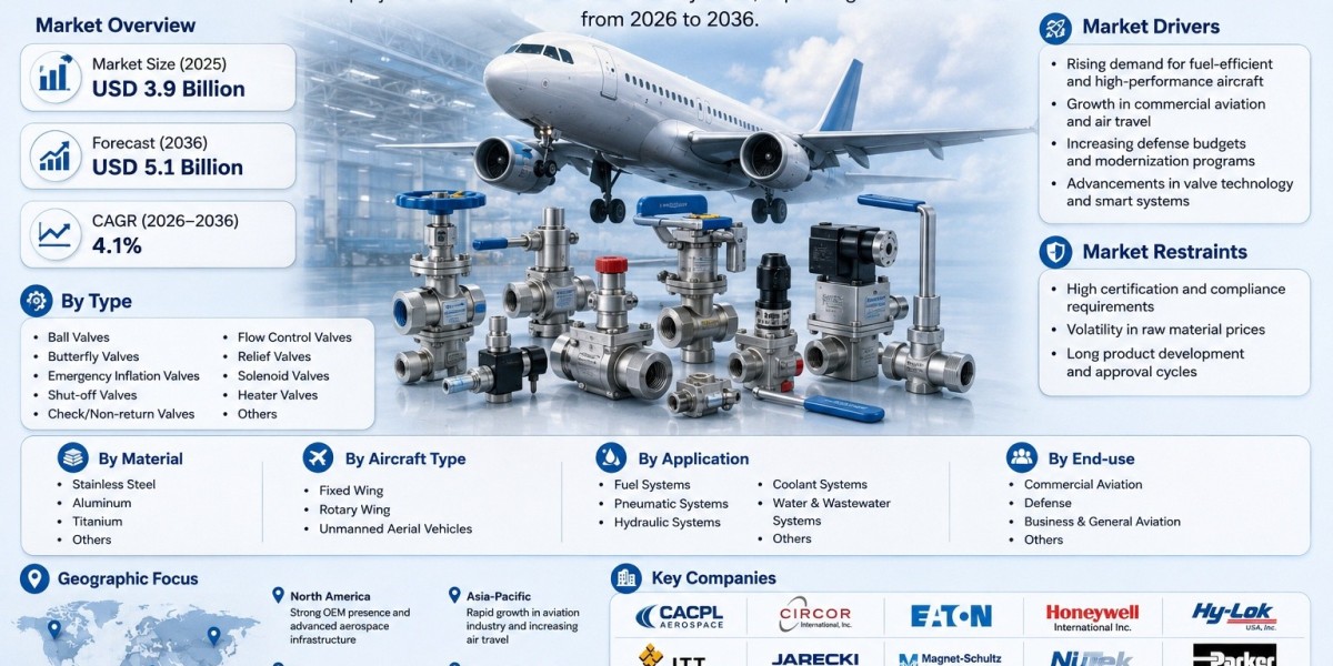 Aerospace Valves Market to Reach USD 5.1 Billion by 2036, Driven by Military Aviation Expansion and Rising UAV Demand