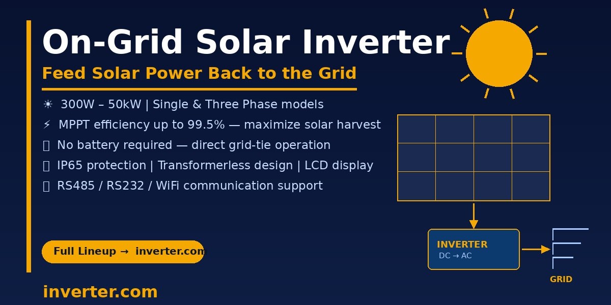 On-Grid Solar Inverter: How Grid-Tie Systems Work and What to Look For