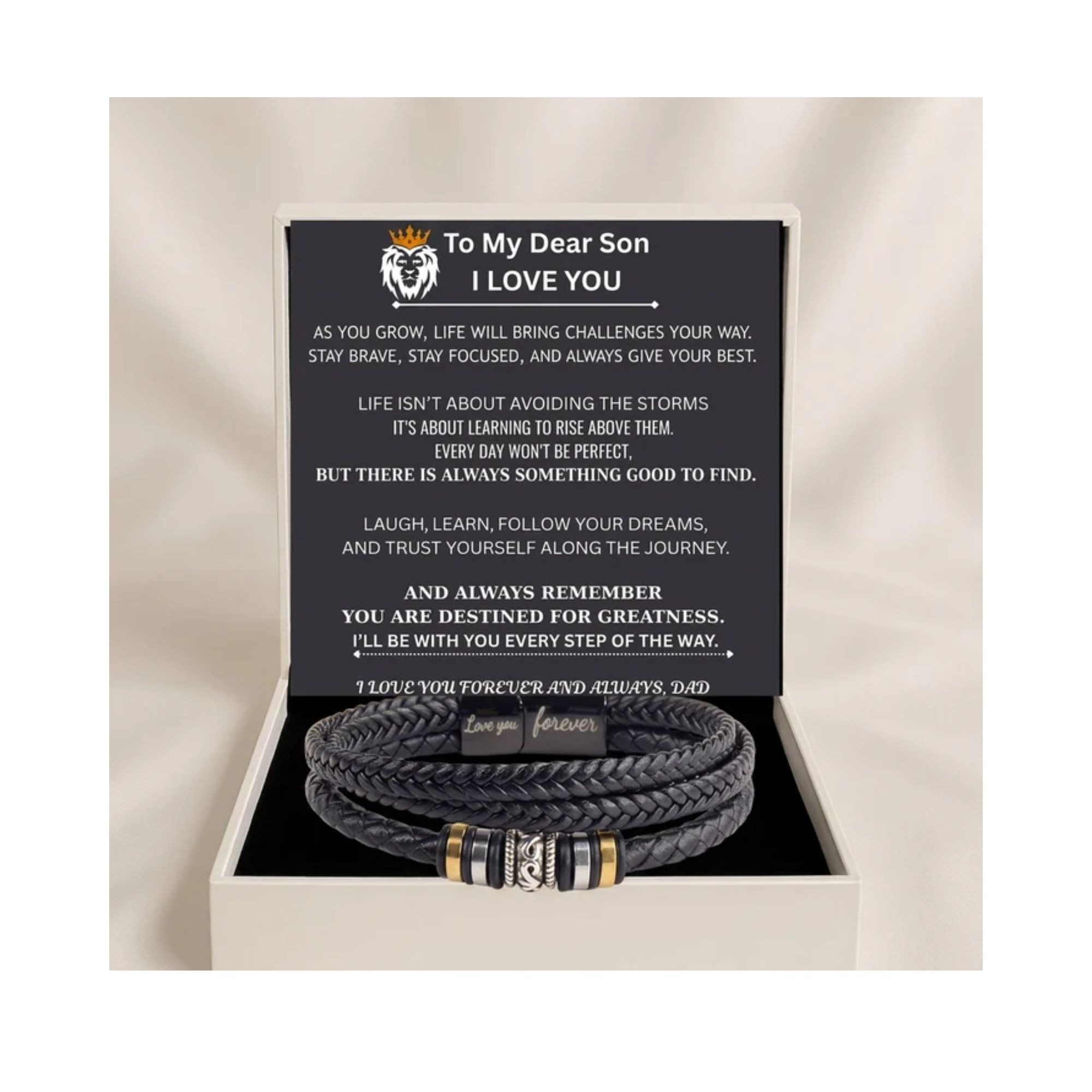 Dad and Son - Engraved Love You Forever Bracelet Profile Picture