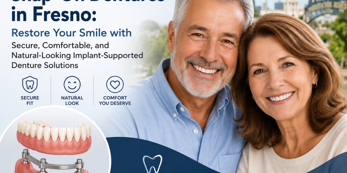 Snap-On Dentures in Fresno: Restore Your Smile with Secure, Comfortable, and Natural-Looking Implant-Supported Denture
