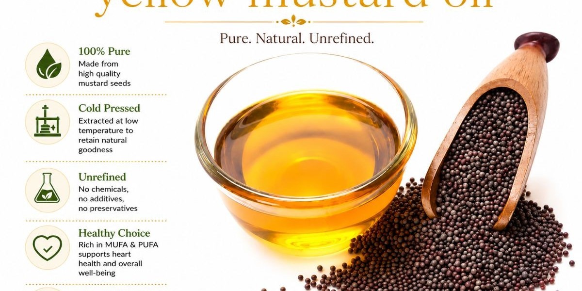 Cold Pressed Yellow Mustard Oil – Pure, Natural & Healthy Cooking Oil