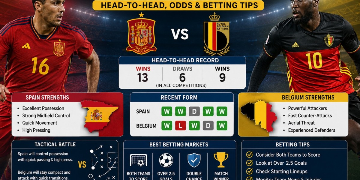 Spain vs Belgium Head-to-Head, Odds & Betting Tips