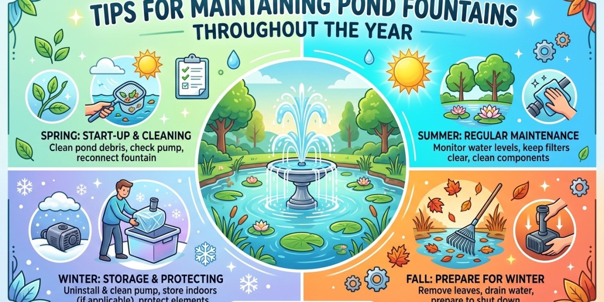 Tips for Maintaining Pond Fountains Throughout the Year