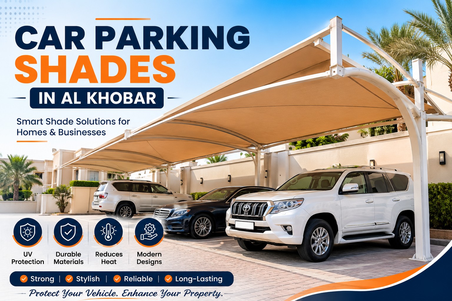 Car parking shades in Al Khobar